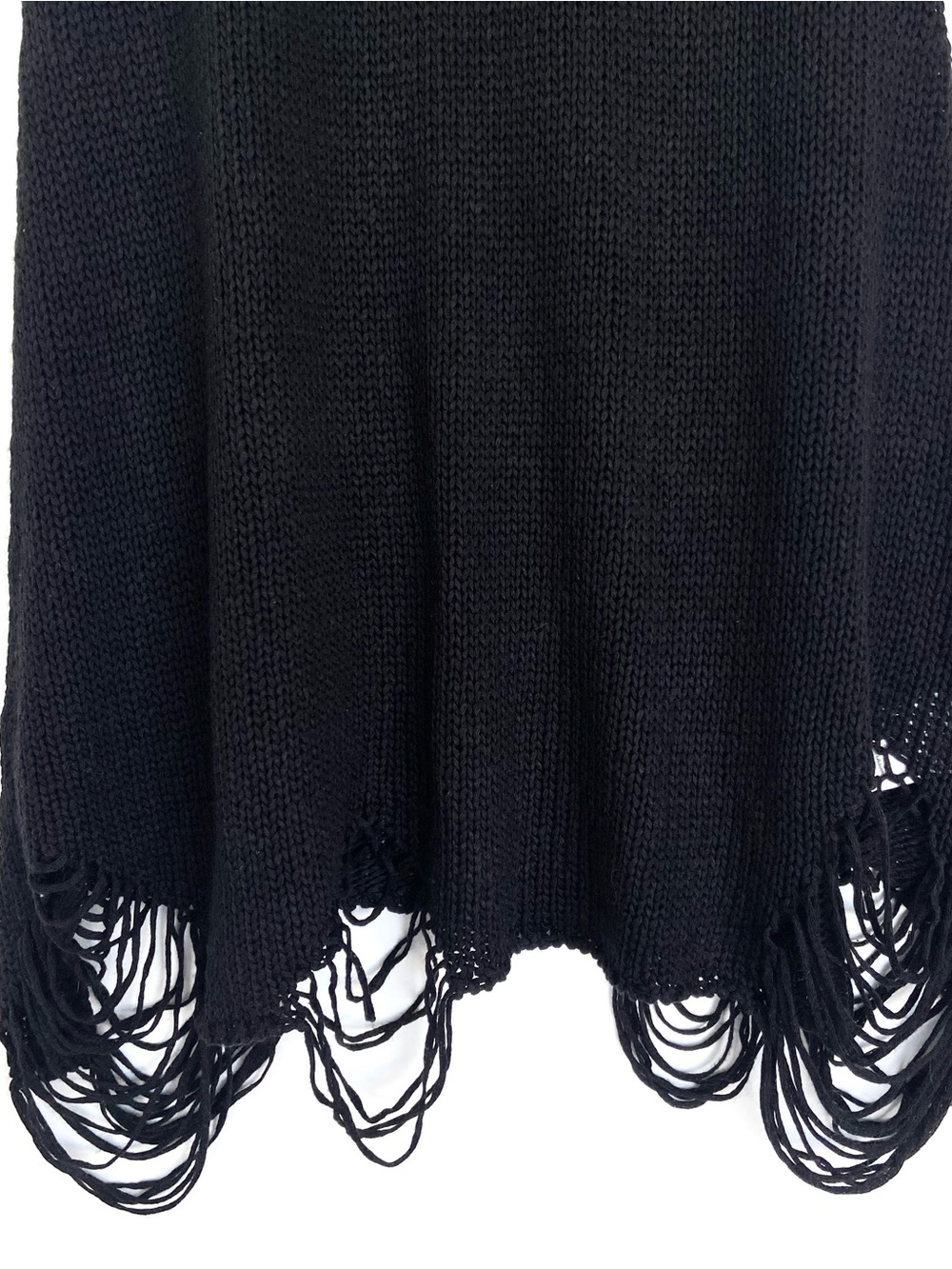 UNIF Loose String Knit Tank Mini Dress in Black - Picture 6 of 7